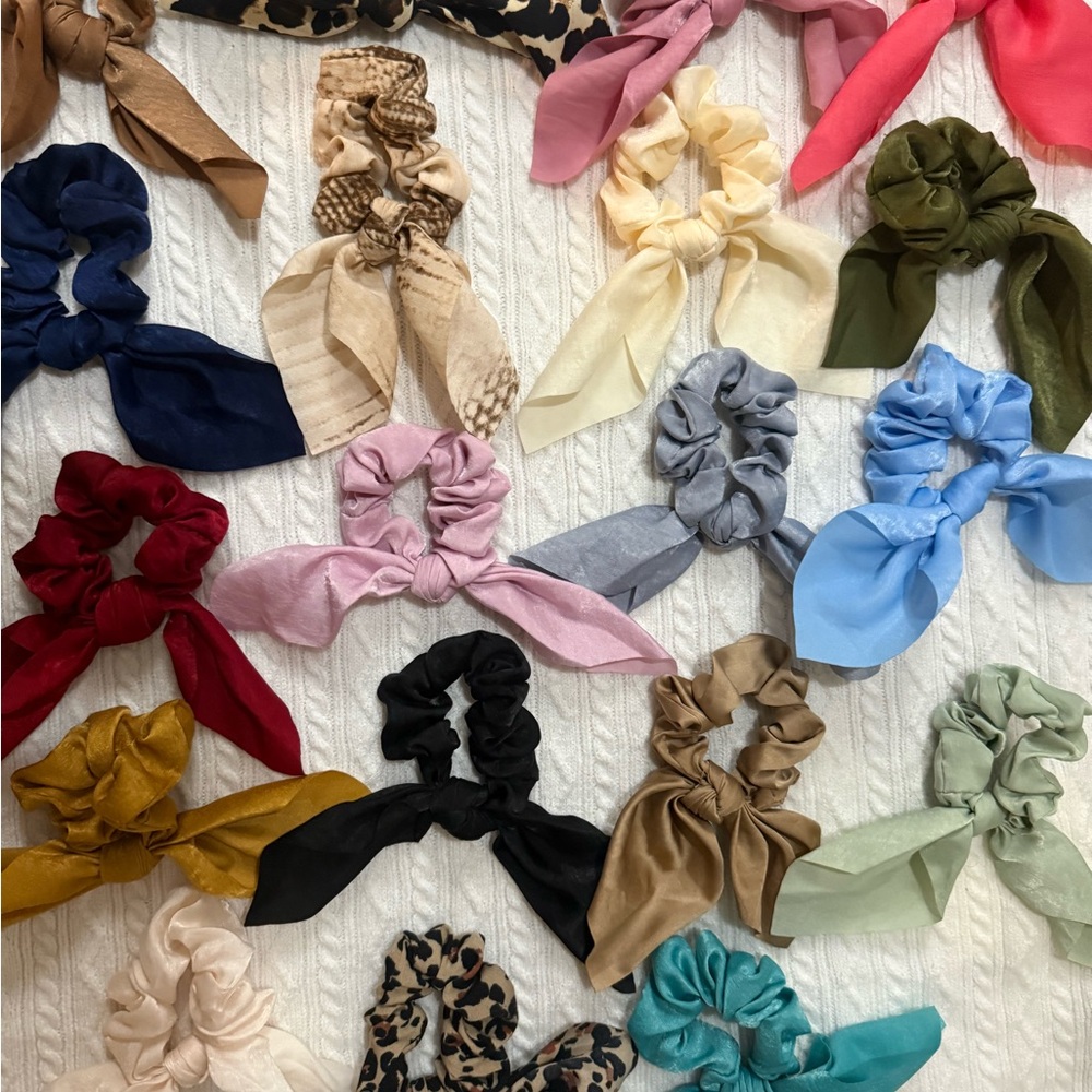 Colorful Kids Hair Scrunchies Set